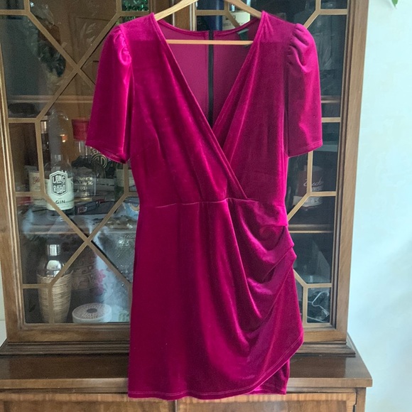 open lace back dress Purple Velvet Maxi Dress